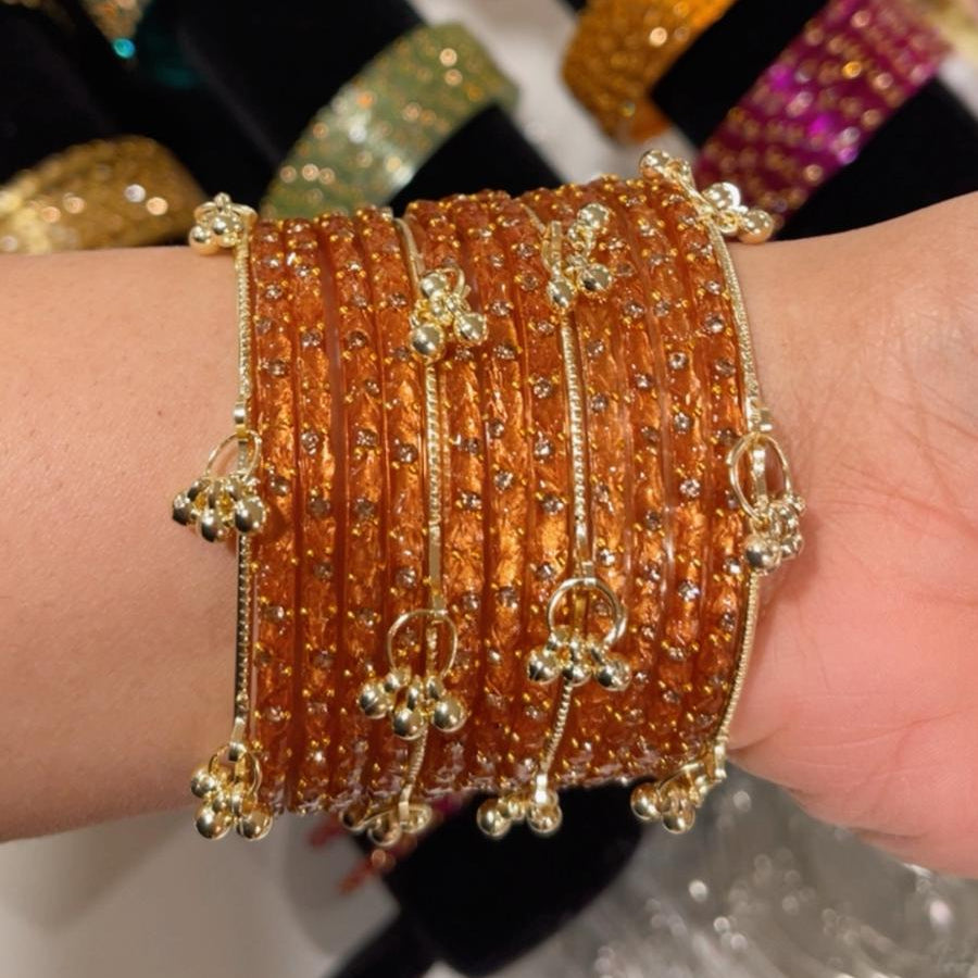 Festive Kashmiri Bangles Set with Jhumka Design & Premium Finish