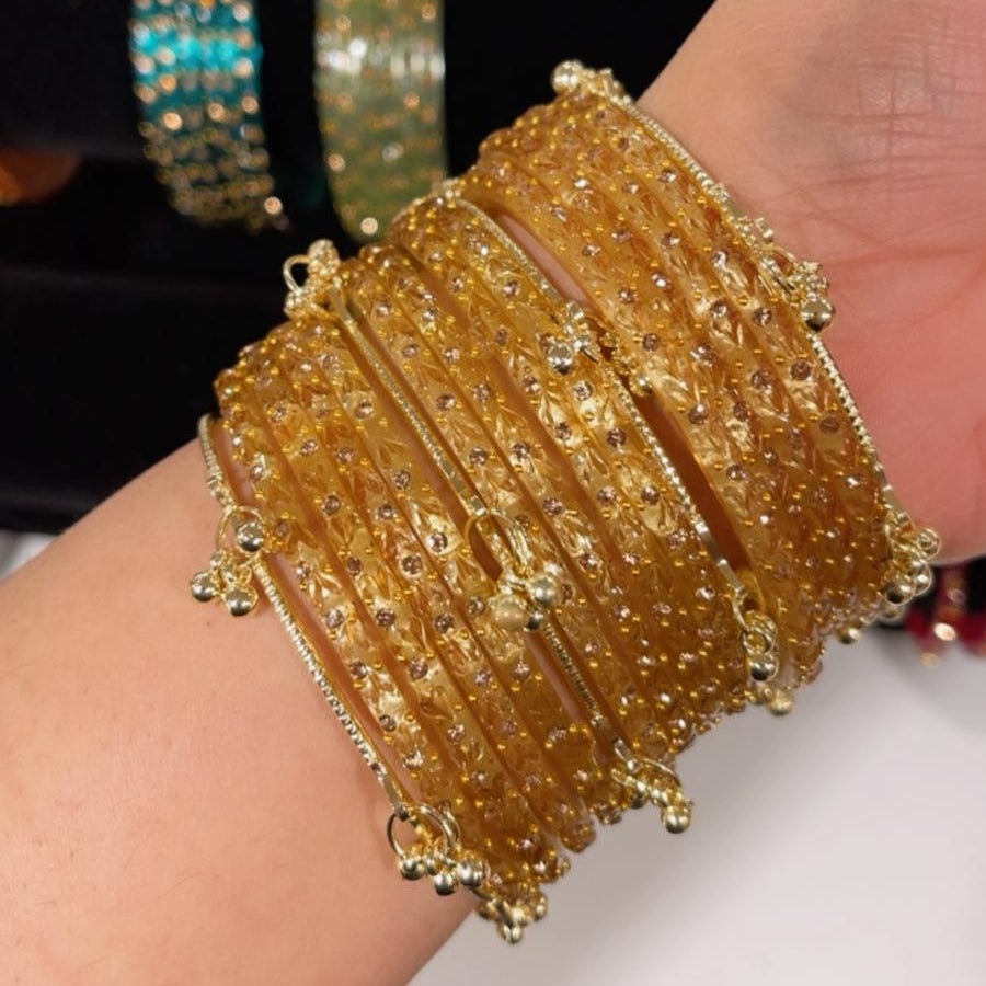 Luxury Kashmiri Bangles Set with Stone Work & Jhumka – Wedding Wear