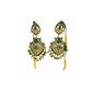 Pakistani Bridal Choker & Long Necklace Set with Earrings & Maang Tikka – Green & Gold Wedding Jewelry