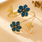 Fashion Flower Butterfly Cold Wind Women's Bangle