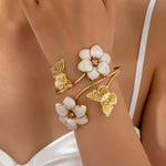 Fashion Flower Butterfly Cold Wind Women's Bangle