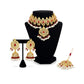 Luxury Pakistani Bridal Choker Jewelry Set with Earrings & Maang Tikka – Gold Tone Wedding Necklace Set for Women