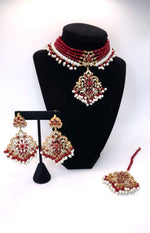 Majestic Heritage Pakistani Choker Set with Earrings & Tikka – Elegant Bridal Jewelry for Women
