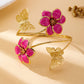 Fashion Flower Butterfly Cold Wind Women's Bangle