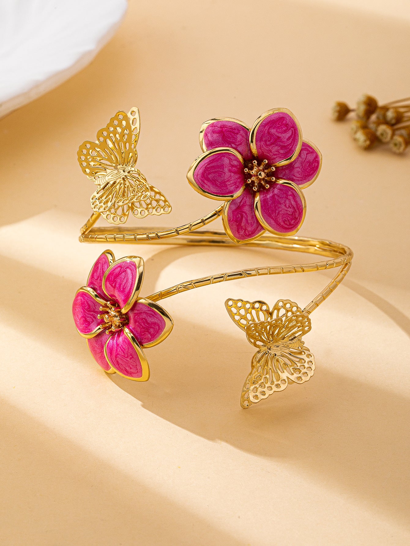 Fashion Flower Butterfly Cold Wind Women's Bangle